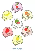 Vorschau - Spiele - Artikel-Übung "Eiskugeln stapeln" Wortschatz Obst & Gemüse - Seite 3