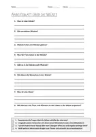 Vorschau - Arbeitsblätter - AB mit Fragen zum Thema "Wüste" + Lösungsblatt + Mindmap + Infografik - Deckblatt