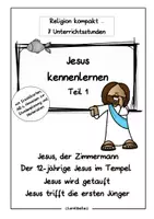 Vorschau - Arbeitsblätter - Jesus kennenlernen 1 - Religion Grundschule Jesus, der Zimmermann, der 12-jährige Jesus im Tempel, Jüngerberufung, Jesus wird getauft - Seite 2