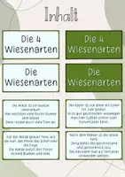 Vorschau - Stundenentwürfe - Tafelbild: Die 4 Wiesenarten: Wiese, Rasen, Weide & gemähte Wiese - Seite 1