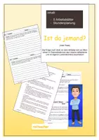 Vorschau - Unterrichtsreihen - Unterrichtsstunden: „Ist da jemand?" Die Frage nach Gott. - Deckblatt