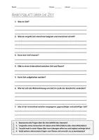 Vorschau - Arbeitsblätter - AB mit Fragen zum Thema "Zeit" + Lösungsblatt + Mindmap + Infografik - Deckblatt