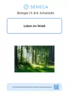 Vorschau - Arbeitsblätter - Leben im Wald - KOSTENLOS - Biologie 5. & 6. Klasse - Deckblatt