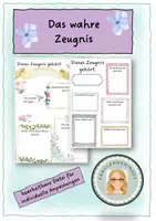 Vorschau - Arbeitsblätter - Das wahre Zeugnis-anpassbar - Deckblatt