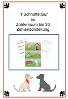Vorschau - Arbeitsblätter - Schnüffeltour zum 20iger- Feld im hündischen Design - Deckblatt