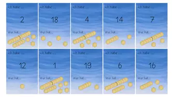 Vorschau - Spiele - Lesespiel - Zahlen bis 20 - Seite 1