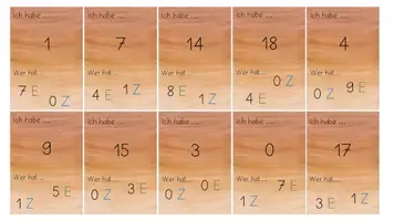 Vorschau - Spiele - Lesespiel - Stellenwert bis 20 (Z / E ) - Seite 1