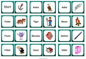 Vorschau - Spiele - differenzierte Lesedominos - Wörter mit -en, -el, -er - Seite 1