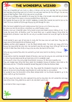 Vorschau - Arbeitsblätter - The Wonderful Wizard - Reading Comprehension 6./7./8. Klasse | Fairy Tales | Simple past - Seite 1