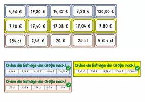 Vorschau - Aufgabenkarten - Geldbeträge ordnen (Legematerial) - Seite 2