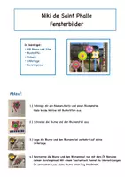 Vorschau - Mal- und Bastelvorlagen - Niki de Saint Phalle Grundschule Blumen-Fensterbild - Seite 1