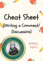 Vorschau - Arbeitsblätter - Cheat Sheet - Writing a Comment/ Discussion - Deckblatt