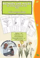 Vorschau - Arbeitsblätter - Rechnen und Malen im ZR bis 100 (Frühlingsblüher) - Deckblatt