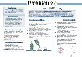 Vorschau - Arbeitsblätter - Biologie Abiturvorbereitung Lernzettel Evolution / Ökologie - Deckblatt