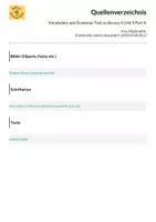 Vorschau - Test - Vocabulary and Grammar Test zu Access 4 Unit 3 Part A - Seite 1