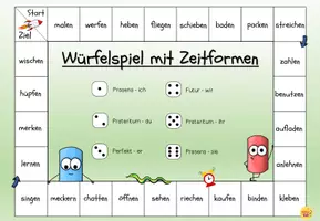 Vorschau - Spiele - Würfelspiel Zeitformen Verben / Deutsch / Freiarbeit - Seite 2
