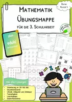 Vorschau - Arbeitsblätter - Übungsmappe PLUS Schularbeit - 3. Schularbeit in Mathematik - 4. Klasse - Deckblatt