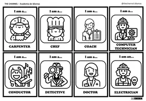 Vista previa - Juegos / Gamificación - WORKING WOMEN (Jobs) – Who am I? (B&W) - página 2