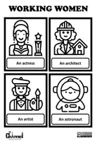 Vista previa - Juegos / Gamificación - WORKING WOMEN - B&W Flash Cards - página 1