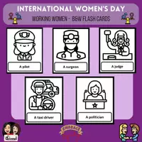Vista previa - Juegos / Gamificación - WORKING WOMEN - B&W Flash Cards - Portada