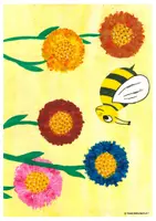Vorschau - Stundenentwürfe - Kunststunde: Die Blumenwiese (Tupftechnik) (A3) - Deckblatt
