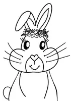 Vorschau - Mal- und Bastelvorlagen - Malvorlage/Fensterbild Osterhase - Seite 1