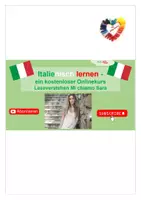 Vorschau - Arbeitsblätter - Italienisch lernen mit Allie: Leseverstehen Mi chiamo Sara Folien + Vokabelliste + Arbeitsblatt mit Lösung - Deckblatt