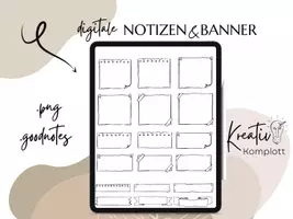 Vorschau - Präsentationen/Tafelbilder - Handgemalte Banner und Rahmen für Arbeitsblätter - Deckblatt