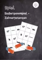Vorschau - Spiele - Spiel: Radiergummispiel Zehnerpotenzen - Deckblatt