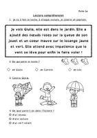 Aperçu - Feuilles d'exercices - Lecture fichier printemps : 10 fiches - Page 1