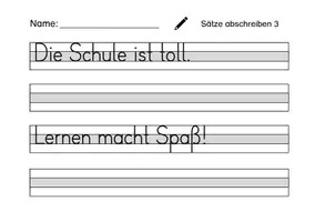 Vorschau - Arbeitsblätter - Sätze abschreiben in Klasse 1 (14 AB DIN A5) - Seite 2
