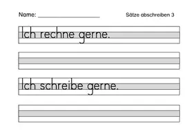 Vorschau - Arbeitsblätter - Sätze abschreiben in Klasse 1 (14 AB DIN A5) - Seite 3