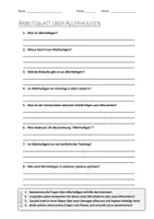 Vorschau - Arbeitsblätter - AB mit Fragen zum Thema "Allerheiligen" + Lösungsblatt + Mindmap + Infografik - Deckblatt