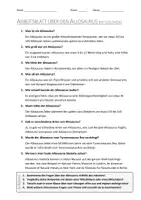 Vorschau - Arbeitsblätter - AB mit Fragen zum Thema "Allosaurus" + Lösungsblatt - Seite 1