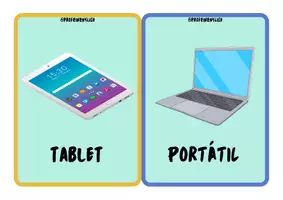 Vista previa - Tarjetas / Manipulativos - ¡Flashcards de la Tecnología! - página 1
