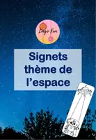 Aperçu - Matériel pour travaux manuels / dessin - Signets thème de l'espace pour colorier - Page de couverture