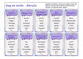 Vorschau - Spiele - 160 Karten Berufe erklären und raten Spiel "Sag es nicht" FrauCuppaTea - Seite 2