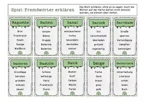 Vorschau - Spiele - 60 Karten Fremdwörter mit "B" erklären und raten Spiel "Sag es nicht" FrauCuppaTea - Seite 1