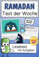 Vorschau - Arbeitsblätter - Text der Woche - RAMADAN / Lesetext / Sachtext / Lesen - Deckblatt