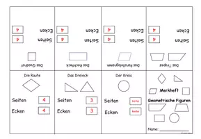 Vorschau - Mal- und Bastelvorlagen - Faltheft Geometrische Figuren (Merkheft) - Seite 2