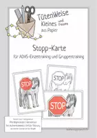 Vorschau - Bildkarten - Stopp-Karten für ADHS-Einzeltraining und -Gruppentraining in der Reittherapie - Deckblatt
