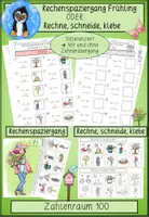 Vorschau - Arbeitsblätter - Rechenspaziergang oder Rechne, schneide, klebe Frühling – Zahlenraum 100 | Klasse 2 (Addition & Subtraktion) - Deckblatt