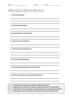 Vorschau - Arbeitsblätter - AB mit Fragen zum Thema "Antarktis" + Lösungsblatt + Infografik - Deckblatt