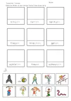 Vorschau - Arbeitsblätter - Lesetraining, Lesen, schneiden, kleben Nomen und Verben - Seite 3