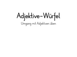 Vorschau - Arbeitsblätter - Materialpaket Adjektive - Seite 1