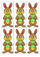 Vorschau - Unterrichtsreihen - Frühling - Ostern : Rechenhasen im Zahlenraum 10 - Legematerial (Subtraktionen) - Seite 3