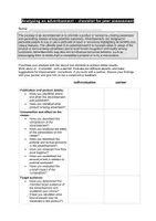 Vorschau - Arbeitsblätter - Analyzing an Advertisement (Checklist / Peer Feedback) - Seite 1