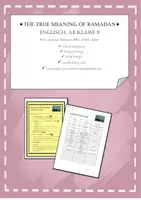 Vorschau - Arbeitsblätter - The True Meaning of Ramadan - Post Viewing Task on BBC Teach Video - Deckblatt