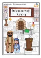 Vorschau - Unterrichtsreihen - Kirche- Entdeckerheft (katholischer Religionsunterricht) - Deckblatt