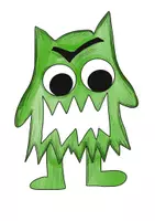 Vorschau - Mal- und Bastelvorlagen - Farbenmonster Feinmotorikübung - Seite 2